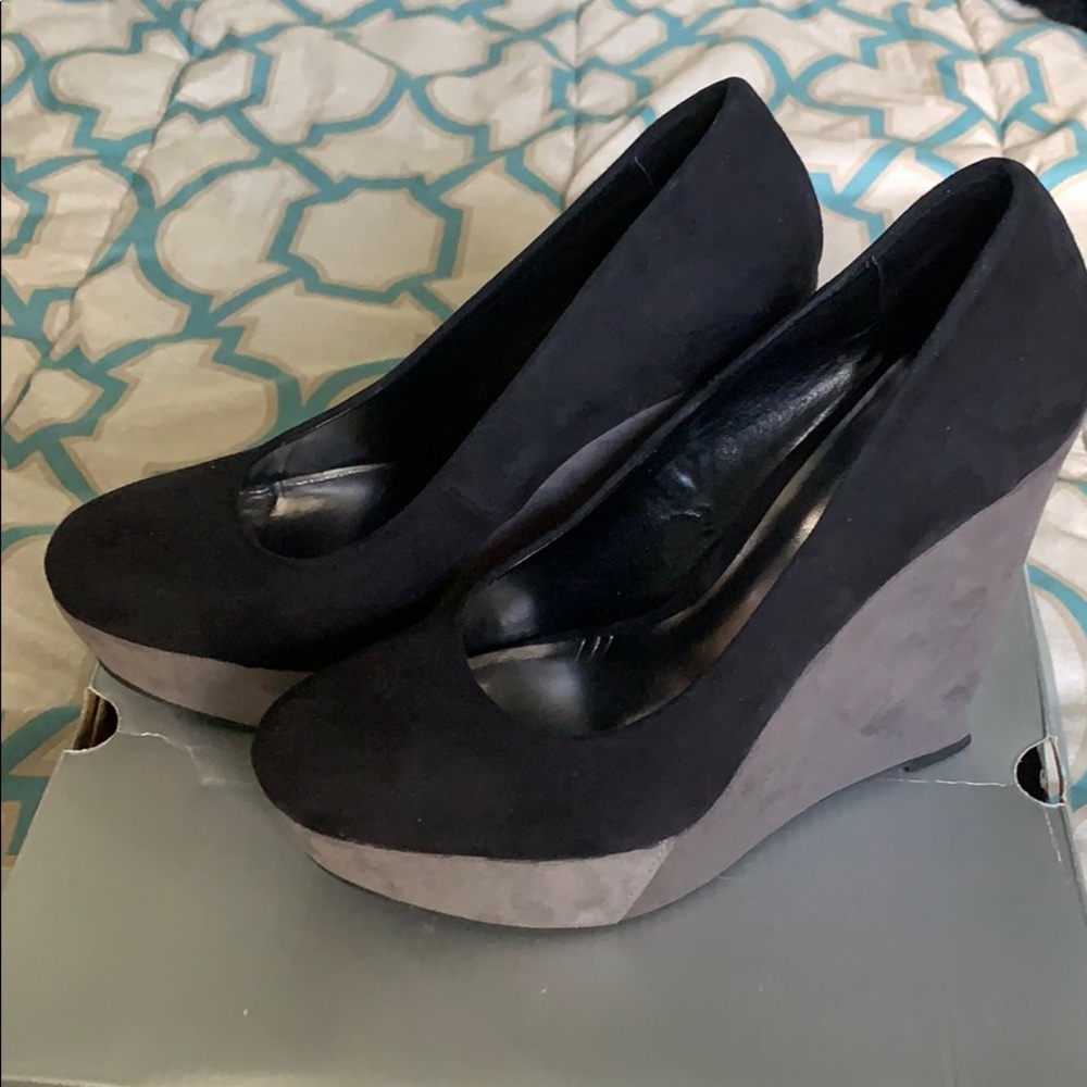 Suede platforms